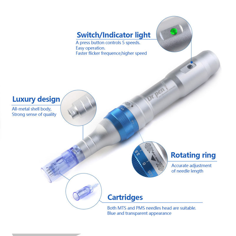 Dr Pen A6 Ultima Derma Pen アクネダークサークルの除去のための電気マイクロニードリング装置