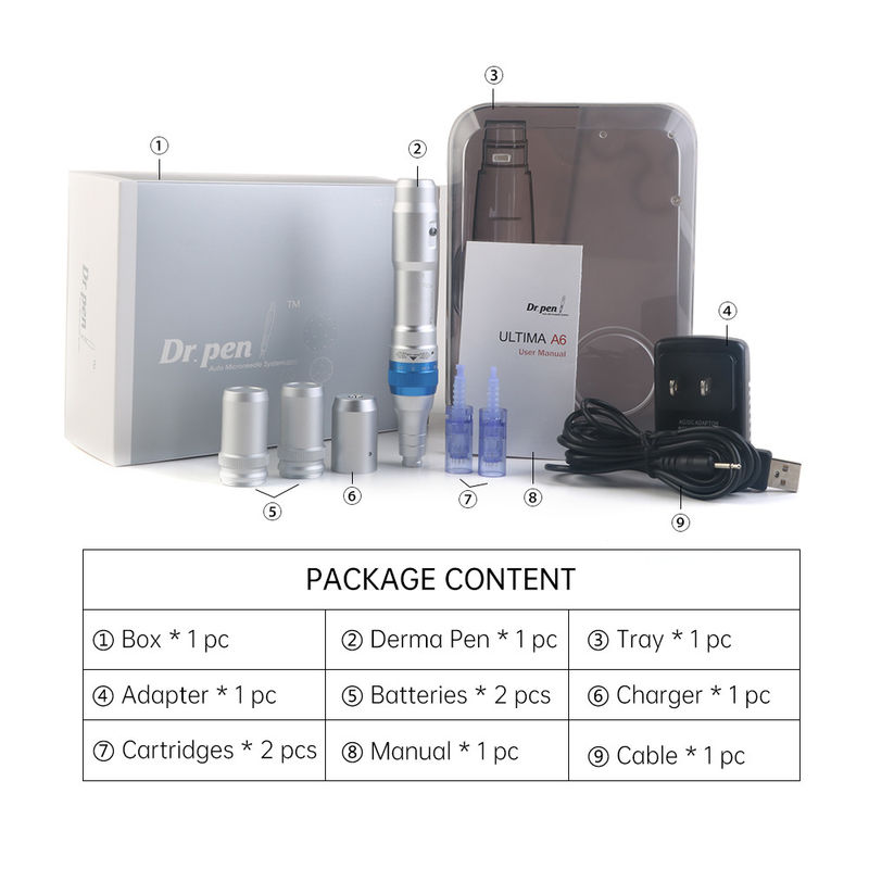 Dr Pen A6 Ultima Derma Pen アクネダークサークルの除去のための電気マイクロニードリング装置