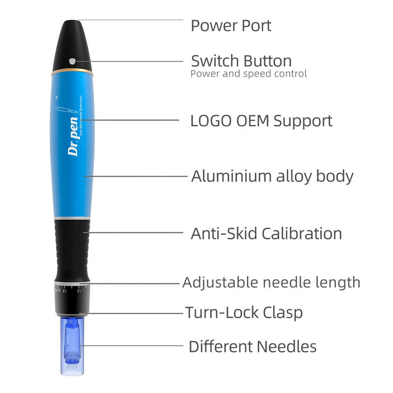 400mAh バッテリー ドクターペン A1W 多機能電気顔面 ライトフル マイクロニードル 無線皮膚ペン