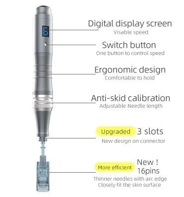 Dr Pen M8 デジタルディスプレイと 6 スピードのドクターペンは究極のマイクロニードリングツールです