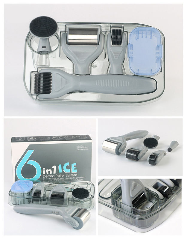 プロの医療用PC ハンドル 脱がれるICE 皮膚再生用の6イン1ドर्माローラー